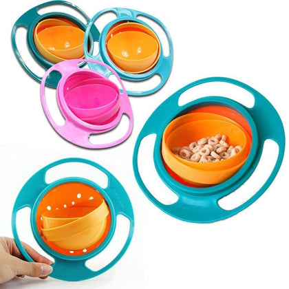 Magic Bowl 360 Rotate Spill-Proof Infants Toddler Baby Kids Training Feeding Bowl Practice Feeding Spill no spill - Odd Owl