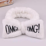 New Letter "OMG" Coral Fleece Soft Bow Headbands for women Girls Cute Hair Holder Hairbands Hair Bands Headwear Hair Accessories - Odd Owl