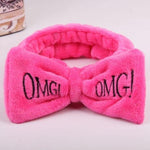 New Letter "OMG" Coral Fleece Soft Bow Headbands for women Girls Cute Hair Holder Hairbands Hair Bands Headwear Hair Accessories - Odd Owl