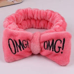 New Letter "OMG" Coral Fleece Soft Bow Headbands for women Girls Cute Hair Holder Hairbands Hair Bands Headwear Hair Accessories - Odd Owl