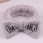 New Letter "OMG" Coral Fleece Soft Bow Headbands for women Girls Cute Hair Holder Hairbands Hair Bands Headwear Hair Accessories - Odd Owl