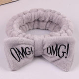 New Letter "OMG" Coral Fleece Soft Bow Headbands for women Girls Cute Hair Holder Hairbands Hair Bands Headwear Hair Accessories - Odd Owl