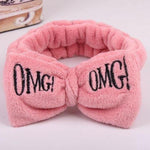 New Letter "OMG" Coral Fleece Soft Bow Headbands for women Girls Cute Hair Holder Hairbands Hair Bands Headwear Hair Accessories - Odd Owl