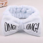 New Letter "OMG" Coral Fleece Soft Bow Headbands for women Girls Cute Hair Holder Hairbands Hair Bands Headwear Hair Accessories - Odd Owl