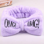 New Letter "OMG" Coral Fleece Soft Bow Headbands for women Girls Cute Hair Holder Hairbands Hair Bands Headwear Hair Accessories - Odd Owl