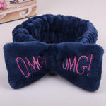 New Letter "OMG" Coral Fleece Soft Bow Headbands for women Girls Cute Hair Holder Hairbands Hair Bands Headwear Hair Accessories - Odd Owl