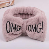 New Letter "OMG" Coral Fleece Soft Bow Headbands for women Girls Cute Hair Holder Hairbands Hair Bands Headwear Hair Accessories - Odd Owl