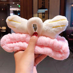 Wash Face Hair Holder Hairbands Soft Warm Coral Fleece Bow Animal Ears Headband For Women Girls Turban Fashion Hair Accessories - Odd Owl