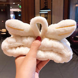 Wash Face Hair Holder Hairbands Soft Warm Coral Fleece Bow Animal Ears Headband For Women Girls Turban Fashion Hair Accessories - Odd Owl