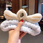 Wash Face Hair Holder Hairbands Soft Warm Coral Fleece Bow Animal Ears Headband For Women Girls Turban Fashion Hair Accessories - Odd Owl