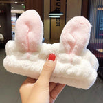 Wash Face Hair Holder Hairbands Soft Warm Coral Fleece Bow Animal Ears Headband For Women Girls Turban Fashion Hair Accessories - Odd Owl