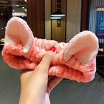 Wash Face Hair Holder Hairbands Soft Warm Coral Fleece Bow Animal Ears Headband For Women Girls Turban Fashion Hair Accessories - Odd Owl