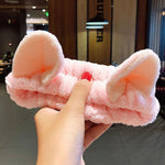 Wash Face Hair Holder Hairbands Soft Warm Coral Fleece Bow Animal Ears Headband For Women Girls Turban Fashion Hair Accessories - Odd Owl