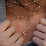 Boho Multi-element Crystal Necklaces For Women Fashion Gold Necklace Vintage Multiple Layers Pendant Necklace Jewelry Gift - Odd Owl