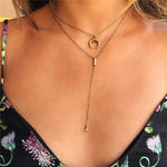 Boho Multi-element Crystal Necklaces For Women Fashion Gold Necklace Vintage Multiple Layers Pendant Necklace Jewelry Gift - Odd Owl