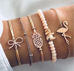 30 Styles Bohemian Bracelet Set For women Shell Star Map lotus pineapple Heart Natural stone Beads chains Bangle Boho Jewelry - Odd Owl