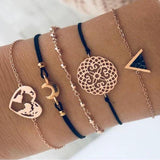 30 Styles Bohemian Bracelet Set For women Shell Star Map lotus pineapple Heart Natural stone Beads chains Bangle Boho Jewelry - Odd Owl