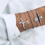 30 Styles Bohemian Bracelet Set For women Shell Star Map lotus pineapple Heart Natural stone Beads chains Bangle Boho Jewelry - Odd Owl