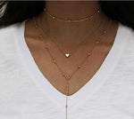 Vintage Multilayer Crystal Pendant Necklace Women Gold Color Beads Moon Star Horn Crescent Choker Necklaces Jewelry New - Odd Owl