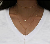 Vintage Multilayer Crystal Pendant Necklace Women Gold Color Beads Moon Star Horn Crescent Choker Necklaces Jewelry New - Odd Owl