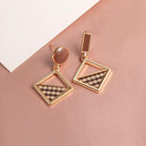 X&P New Fashion Round Dangle Drop Korean Earrings For Women Geometric Round Heart Gold Earring Wedding 2020 kolczyki Jewelry - Odd Owl