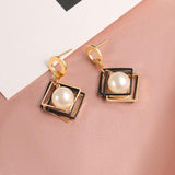 X&P New Fashion Round Dangle Drop Korean Earrings For Women Geometric Round Heart Gold Earring Wedding 2020 kolczyki Jewelry - Odd Owl