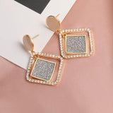 X&P New Fashion Round Dangle Drop Korean Earrings For Women Geometric Round Heart Gold Earring Wedding 2020 kolczyki Jewelry - Odd Owl