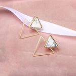 X&P New Fashion Round Dangle Drop Korean Earrings For Women Geometric Round Heart Gold Earring Wedding 2020 kolczyki Jewelry - Odd Owl