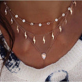 Boho Multi-element Crystal Necklaces For Women Fashion Gold Necklace Vintage Multiple Layers Pendant Necklace Jewelry Gift - Odd Owl