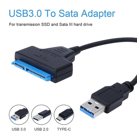 USB 3.0 SATA 3 Cable Sata to USB 3.0 Adapter Up to 6 Gbps Support for 2.5 Inch External SSD HDD Hard Drive 22 Pin Sata III Cable - Odd Owl