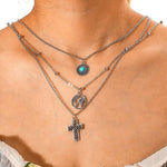 Vintage Multilayer Crystal Pendant Necklace Women Gold Color Beads Moon Star Horn Crescent Choker Necklaces Jewelry New - Odd Owl