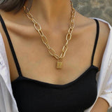 Vintage Multilayer Crystal Pendant Necklace Women Gold Color Beads Moon Star Horn Crescent Choker Necklaces Jewelry New - Odd Owl