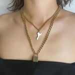 Vintage Multilayer Crystal Pendant Necklace Women Gold Color Beads Moon Star Horn Crescent Choker Necklaces Jewelry New - Odd Owl