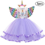 Christmas Girls Dress Kids Costumes For Girls Halloween Carnival Rainbow Unicorn Dress For Girls Princess Wedding Party Vestitos - Odd Owl