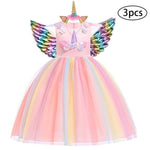 Christmas Girls Dress Kids Costumes For Girls Halloween Carnival Rainbow Unicorn Dress For Girls Princess Wedding Party Vestitos - Odd Owl