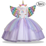 Christmas Girls Dress Kids Costumes For Girls Halloween Carnival Rainbow Unicorn Dress For Girls Princess Wedding Party Vestitos - Odd Owl