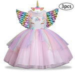 Christmas Girls Dress Kids Costumes For Girls Halloween Carnival Rainbow Unicorn Dress For Girls Princess Wedding Party Vestitos - Odd Owl