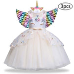 Christmas Girls Dress Kids Costumes For Girls Halloween Carnival Rainbow Unicorn Dress For Girls Princess Wedding Party Vestitos - Odd Owl