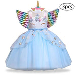 Christmas Girls Dress Kids Costumes For Girls Halloween Carnival Rainbow Unicorn Dress For Girls Princess Wedding Party Vestitos - Odd Owl